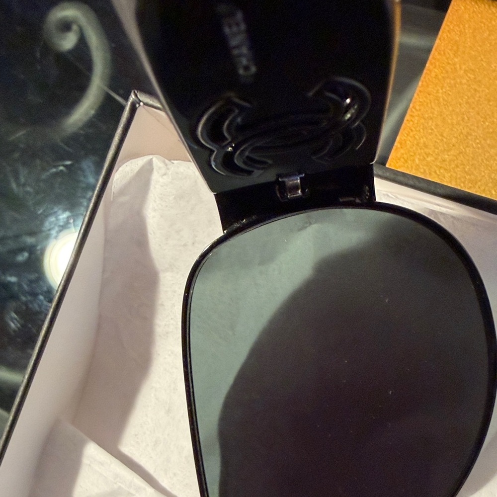 CHANEL Black and Silver Sunglasses - Picture 8 of 8